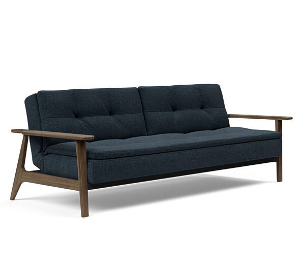 Innovation - Dublexo Sovesofa med Frej Egetræs arm - Liggemål 115x210 cm -515 -Røget Egetræ