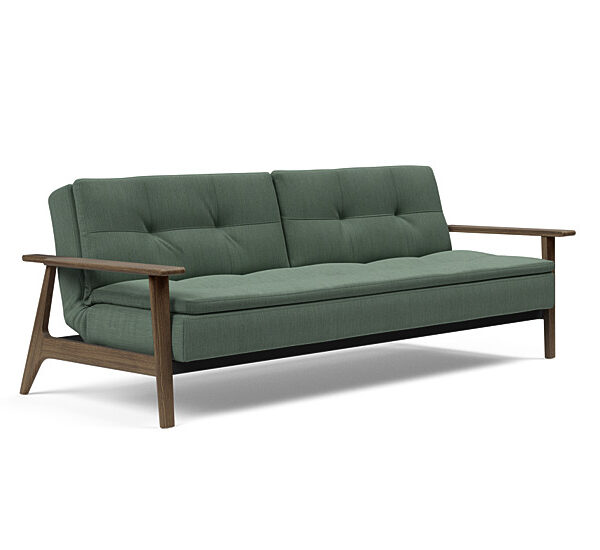 Innovation - Dublexo Sovesofa med Frej Egetræs arm - Liggemål 115x210 cm -518 -Røget Egetræ