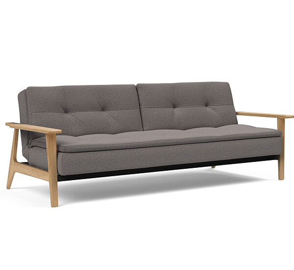 Innovation - Dublexo Sovesofa med Frej Egetræs arm - Liggemål 115x210 cm -521 -Egetræ