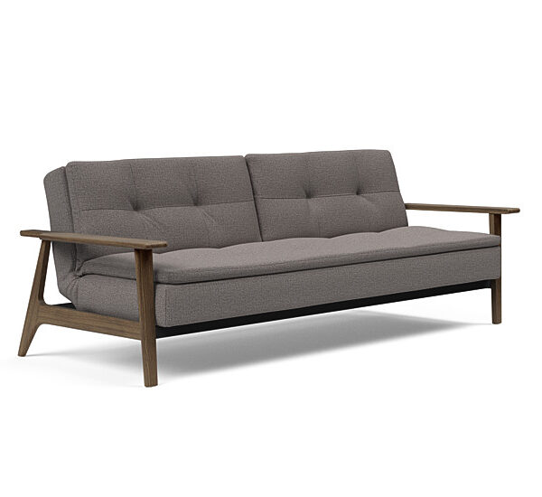 Innovation - Dublexo Sovesofa med Frej Egetræs arm - Liggemål 115x210 cm -521 -Røget Egetræ