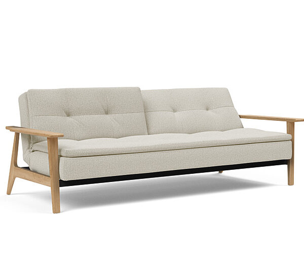 Innovation - Dublexo Sovesofa med Frej Egetræs arm - Liggemål 115x210 cm -527-Egetræ