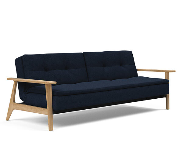 Innovation - Dublexo Sovesofa med Frej Egetræs arm - Liggemål 115x210 cm -528 -Egetræ