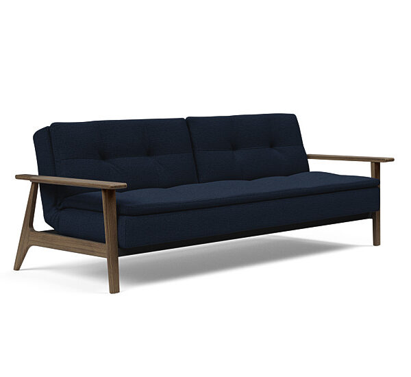 Innovation - Dublexo Sovesofa med Frej Egetræs arm - Liggemål 115x210 cm -528 -Røget Egetræ