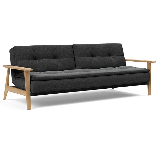 Innovation - Dublexo Sovesofa med Frej Egetræs arm - Liggemål 115x210 cm -529-Egetræ
