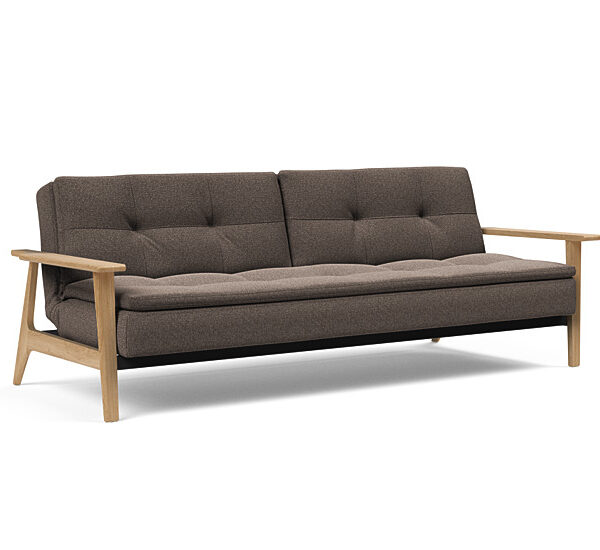 Innovation - Dublexo Sovesofa med Frej Egetræs arm - Liggemål 115x210 cm -530-Egetræ