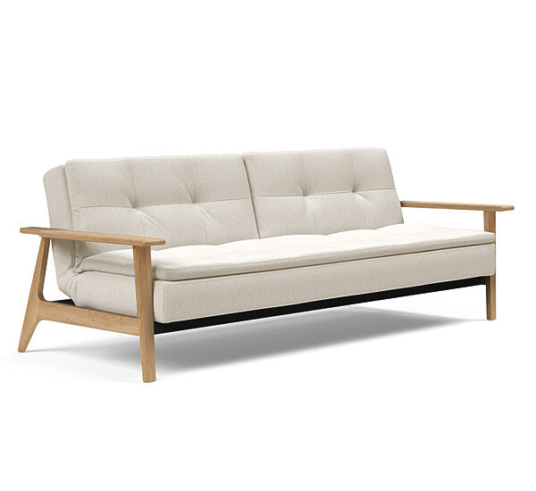 Innovation - Dublexo Sovesofa med Frej Egetræs arm - Liggemål 115x210 cm -531-Egetræ