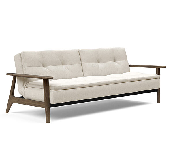 Innovation - Dublexo Sovesofa med Frej Egetræs arm - Liggemål 115x210 cm -531-Røget Egetræ
