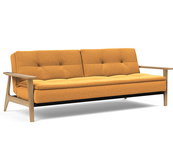 Innovation - Dublexo Sovesofa med Frej Egetræs arm - Liggemål 115x210 cm -536-Egetræ
