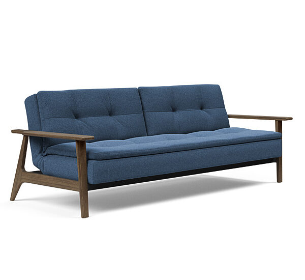Innovation - Dublexo Sovesofa med Frej Egetræs arm - Liggemål 115x210 cm -537-Røget Egetræ