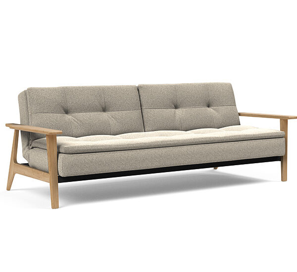 Innovation - Dublexo Sovesofa med Frej Egetræs arm - Liggemål 115x210 cm -539-Egetræ