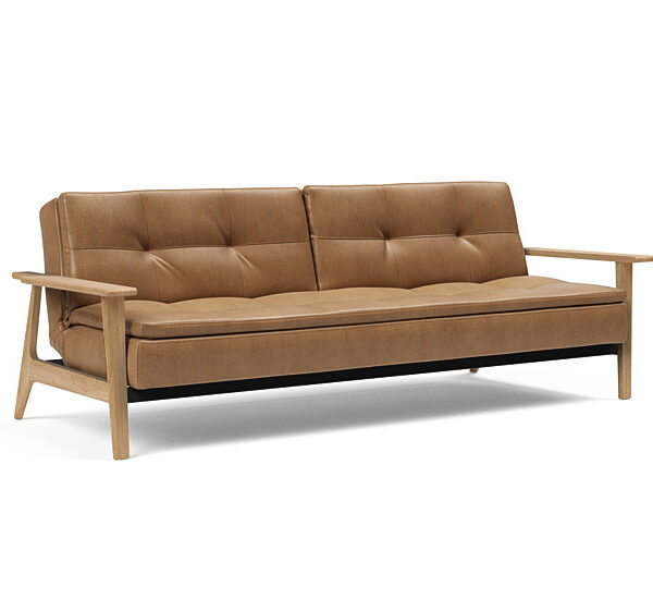 Innovation - Dublexo Sovesofa med Frej Egetræs arm - Liggemål 115x210 cm -551 -Egetræ