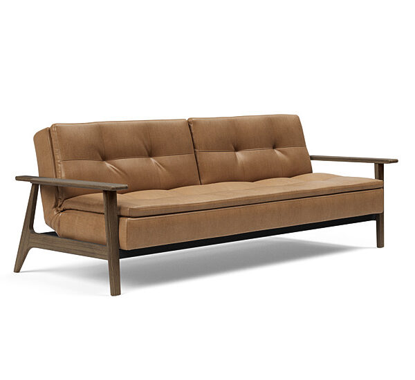 Innovation - Dublexo Sovesofa med Frej Egetræs arm - Liggemål 115x210 cm -551 -Røget Egetræ