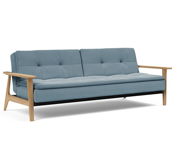 Innovation - Dublexo Sovesofa med Frej Egetræs arm - Liggemål 115x210 cm -558-Egetræ
