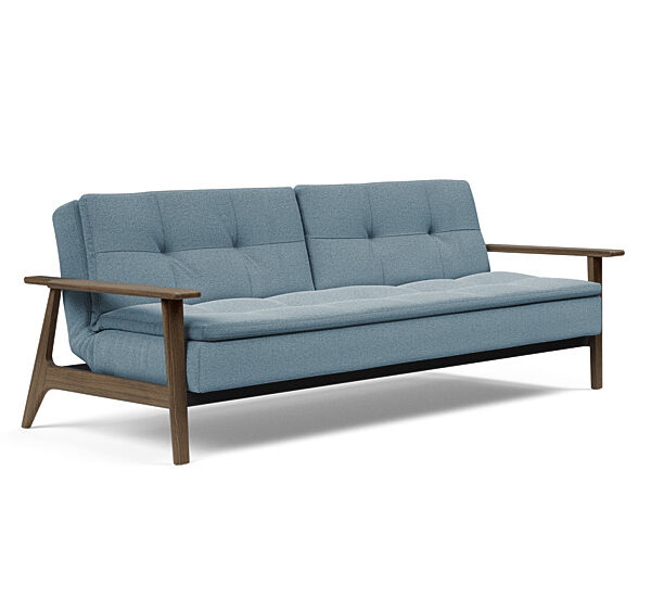 Innovation - Dublexo Sovesofa med Frej Egetræs arm - Liggemål 115x210 cm -558-Røget Egetræ