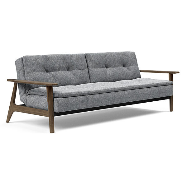 Innovation - Dublexo Sovesofa med Frej Egetræs arm - Liggemål 115x210 cm -565 -Røget Egetræ
