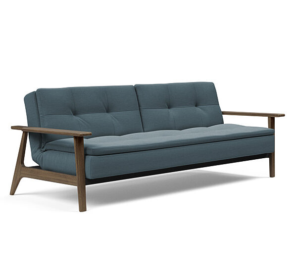 Innovation - Dublexo Sovesofa med Frej Egetræs arm - Liggemål 115x210 cm -573 -Røget Egetræ