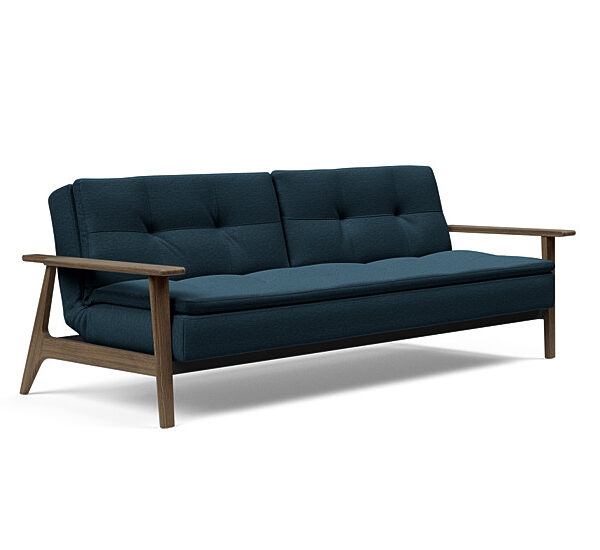 Innovation - Dublexo Sovesofa med Frej Egetræs arm - Liggemål 115x210 cm -580-Røget Egetræ