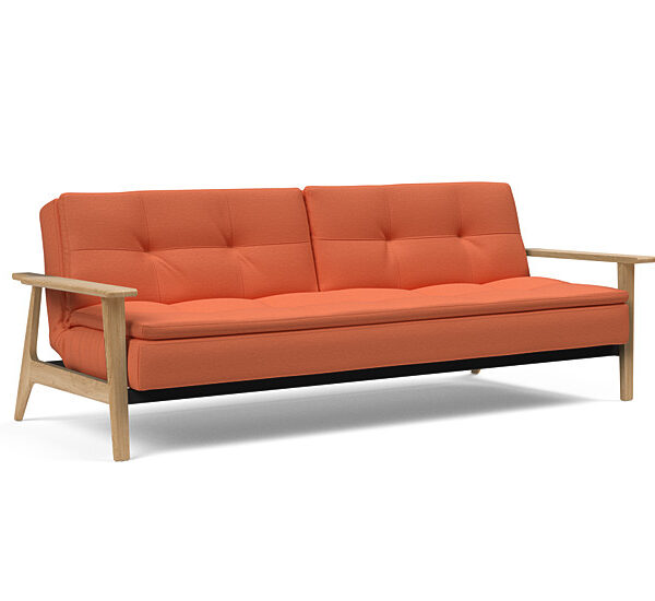 Innovation - Dublexo Sovesofa med Frej Egetræs arm - Liggemål 115x210 cm -581-Egetræ