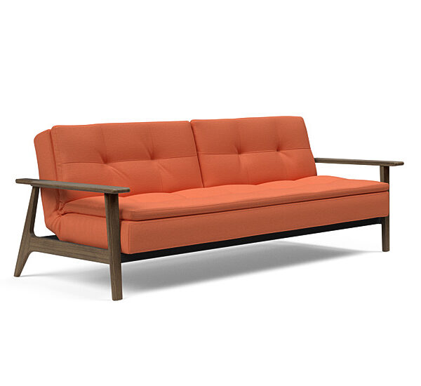Innovation - Dublexo Sovesofa med Frej Egetræs arm - Liggemål 115x210 cm -581-Røget Egetræ