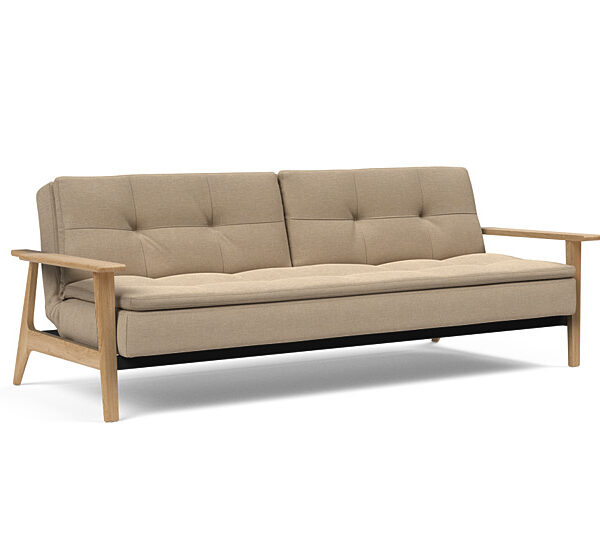 Innovation - Dublexo Sovesofa med Frej Egetræs arm - Liggemål 115x210 cm -587-Egetræ