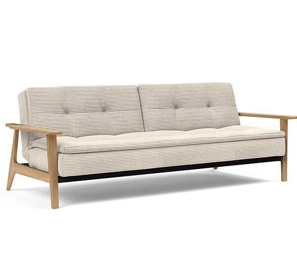 Innovation - Dublexo Sovesofa med Frej Egetræs arm - Liggemål 115x210 cm -594-Egetræ