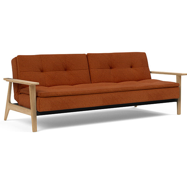 Innovation - Dublexo Sovesofa med Frej Egetræs arm - Liggemål 115x210 cm -595 -Egetræ