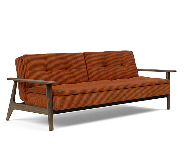 Innovation - Dublexo Sovesofa med Frej Egetræs arm - Liggemål 115x210 cm -595 -Røget Egetræ