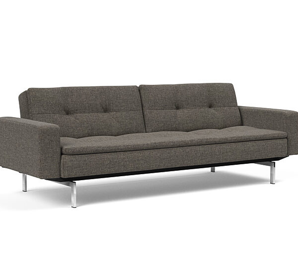 Innovation - Dublexo Sovesofa med polstret armlæn - Liggemål 115x210 cm-216 -Krom