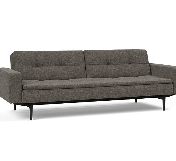 Innovation - Dublexo Sovesofa med polstret armlæn - Liggemål 115x210 cm-216 -Sort