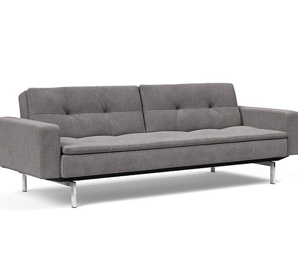 Innovation - Dublexo Sovesofa med polstret armlæn - Liggemål 115x210 cm-217 -Krom