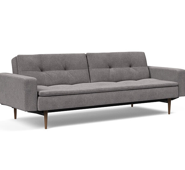 Innovation - Dublexo Sovesofa med polstret armlæn - Liggemål 115x210 cm-217 -Mørke