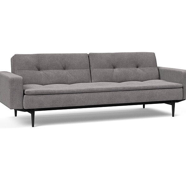 Innovation - Dublexo Sovesofa med polstret armlæn - Liggemål 115x210 cm-217 -Sort