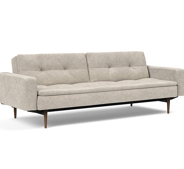 Innovation - Dublexo Sovesofa med polstret armlæn - Liggemål 115x210 cm-280-Mørke
