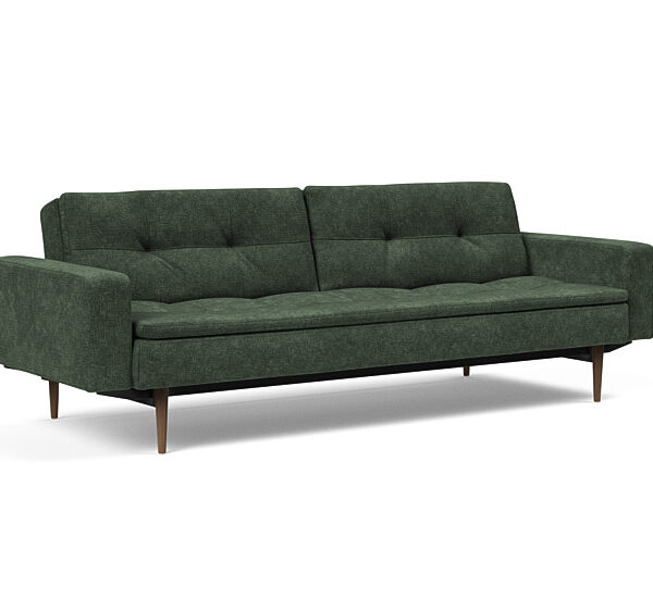 Innovation - Dublexo Sovesofa med polstret armlæn - Liggemål 115x210 cm-281-Mørke