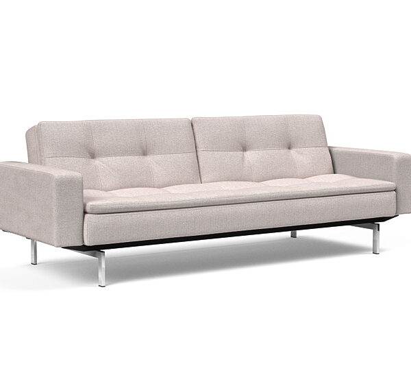 Innovation - Dublexo Sovesofa med polstret armlæn - Liggemål 115x210 cm-300 -Krom