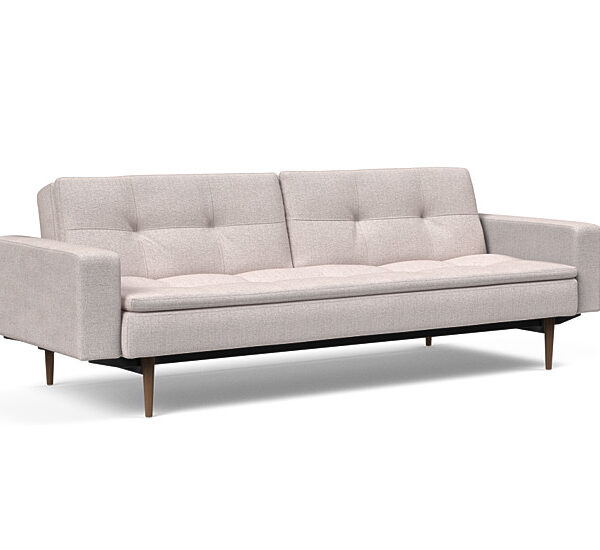 Innovation - Dublexo Sovesofa med polstret armlæn - Liggemål 115x210 cm-300 -Mørke