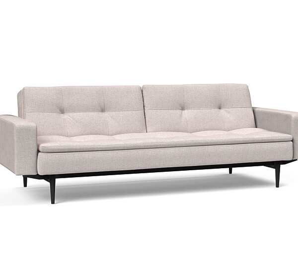 Innovation - Dublexo Sovesofa med polstret armlæn - Liggemål 115x210 cm-300 -Sort