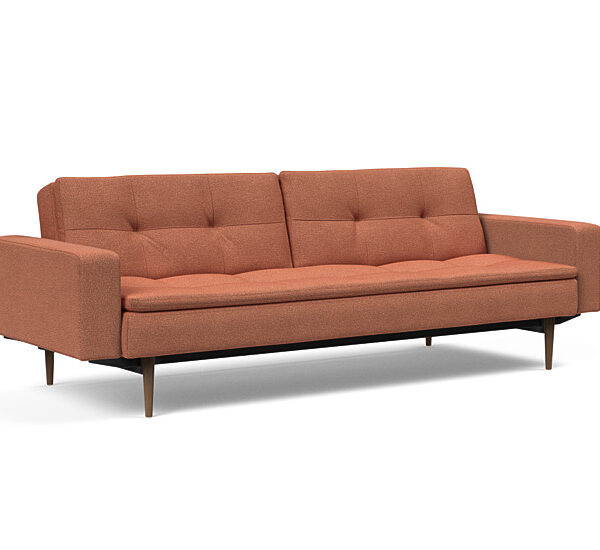 Innovation - Dublexo Sovesofa med polstret armlæn - Liggemål 115x210 cm-301-Mørke