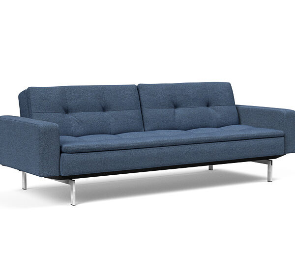 Innovation - Dublexo Sovesofa med polstret armlæn - Liggemål 115x210 cm-302-Krom