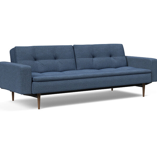 Innovation - Dublexo Sovesofa med polstret armlæn - Liggemål 115x210 cm-302-Mørke