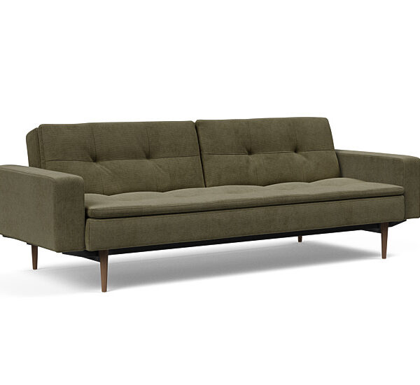 Innovation - Dublexo Sovesofa med polstret armlæn - Liggemål 115x210 cm-316-Mørke