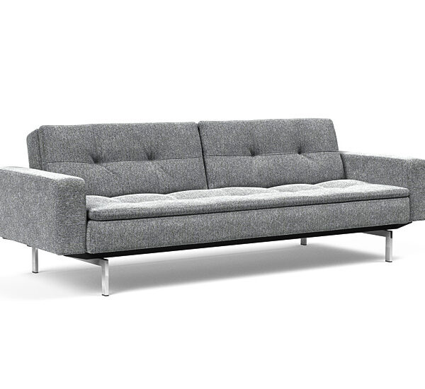 Innovation - Dublexo Sovesofa med polstret armlæn - Liggemål 115x210 cm-351 -Krom