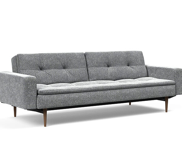 Innovation - Dublexo Sovesofa med polstret armlæn - Liggemål 115x210 cm-351 -Mørke