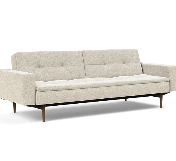 Innovation - Dublexo Sovesofa med polstret armlæn - Liggemål 115x210 cm-357-Mørke