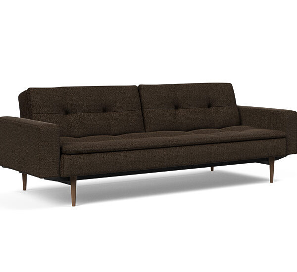 Innovation - Dublexo Sovesofa med polstret armlæn - Liggemål 115x210 cm-358-Mørke