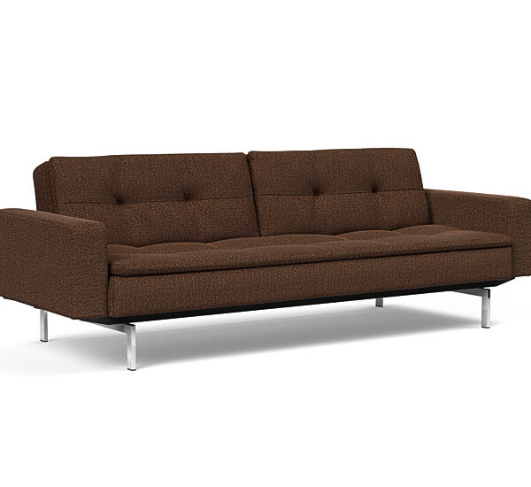 Innovation - Dublexo Sovesofa med polstret armlæn - Liggemål 115x210 cm-359-Krom