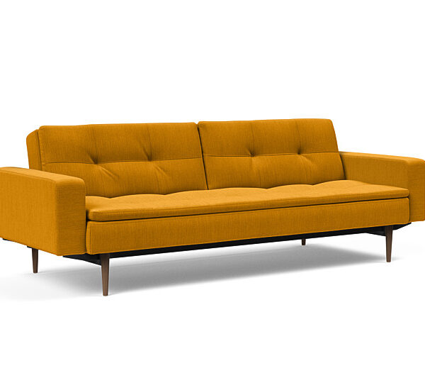 Innovation - Dublexo Sovesofa med polstret armlæn - Liggemål 115x210 cm-507-Mørke