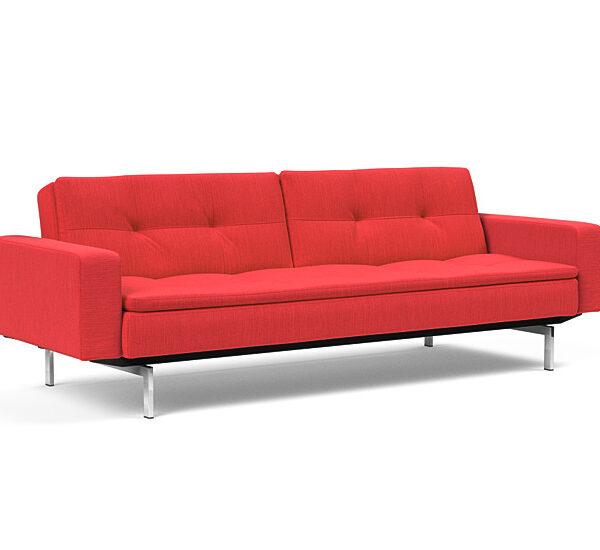 Innovation - Dublexo Sovesofa med polstret armlæn - Liggemål 115x210 cm-511 -Krom