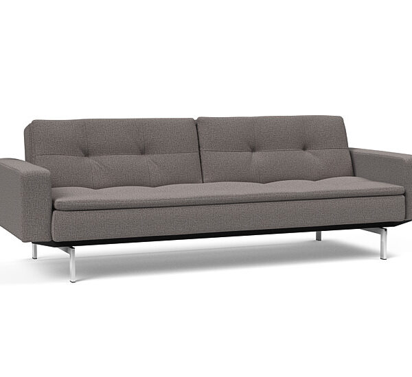 Innovation - Dublexo Sovesofa med polstret armlæn - Liggemål 115x210 cm-521 -Krom