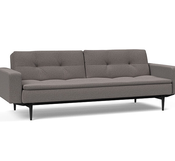 Innovation - Dublexo Sovesofa med polstret armlæn - Liggemål 115x210 cm-521 -Sort